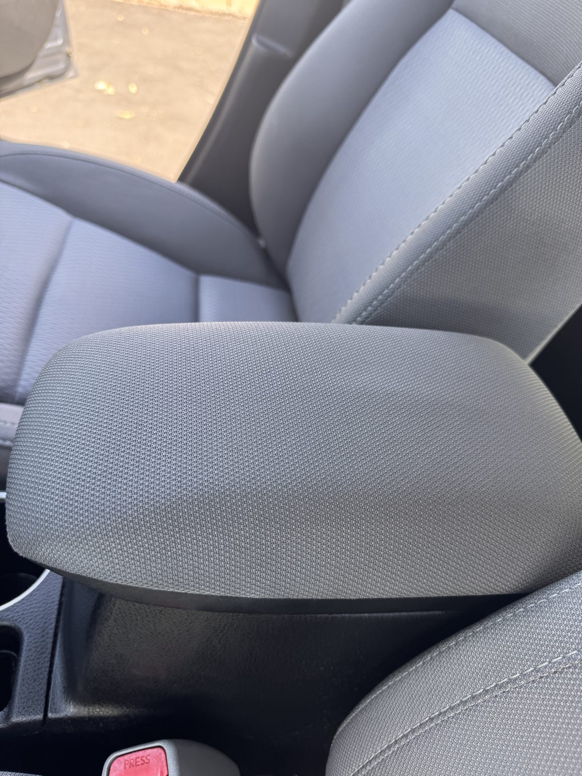 Same cloth center armrest after cleaning